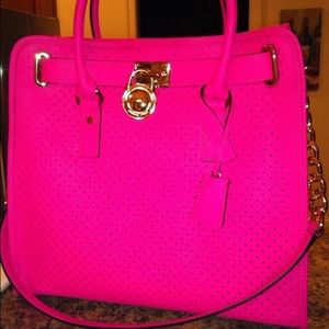 Michael Kors Hot Pink Hamilton Bag