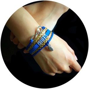 NEW!  NFL Kansas City Chiefs Leather Bracelet