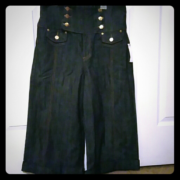 High waist sailor crops