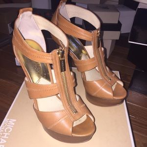 Micheal Kors Berkley Platform Wedges With Box