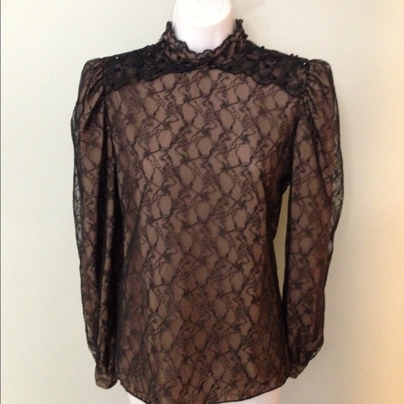 Very fancy lace black blouse