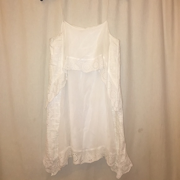 White dress, with cut-out details