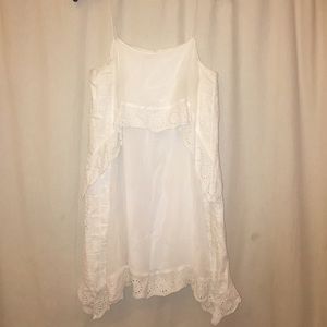 White dress, with cut-out details