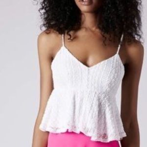 Topshop Peplum Crop Top