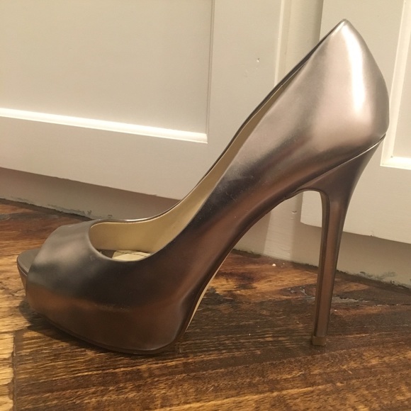 ALDO Metallic Peep Toe Platform Pump