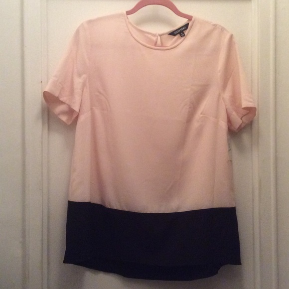 Ellen Tracy Colorblock Silky Tee - Picture 1 of 2
