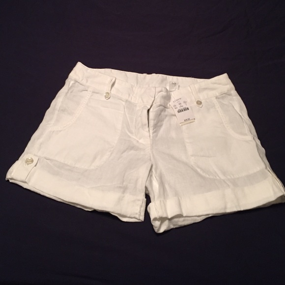 NWT white linen J Crew shorts - Picture 1 of 2