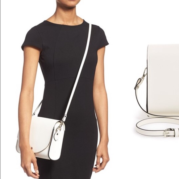 Cesca Faux Leather Crossbody Bag Purse Beige - Picture 2 of 4