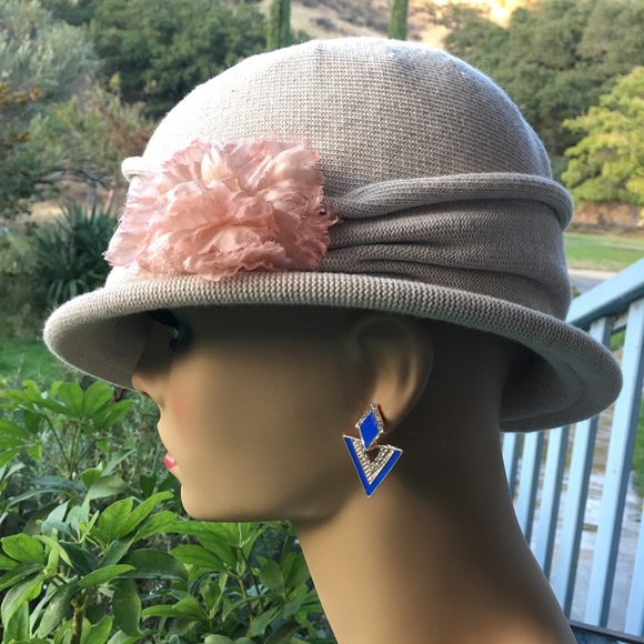 Blue Triangle Earrings - Picture 7 of 7