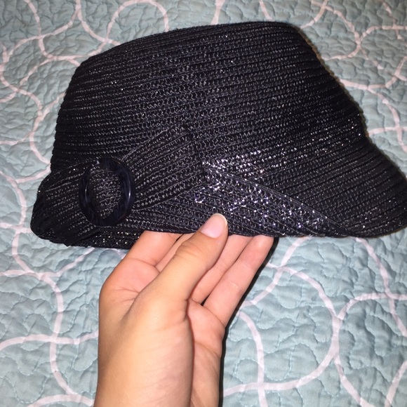 Black BEBE sun hat