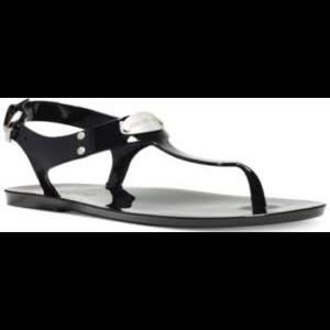 Mk gold plate jelly sandals