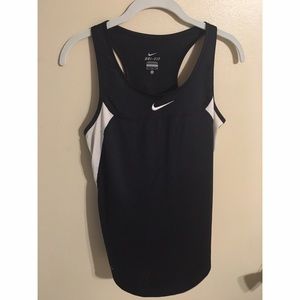 Nike Dry Fit Black Running Tank Top Sz M