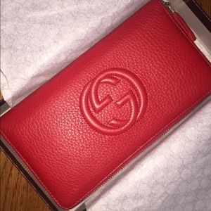 Red Gucci Soho Wallet