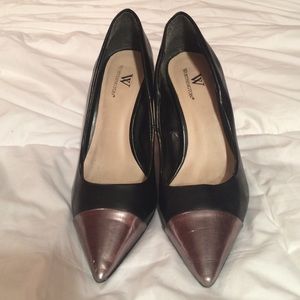 Black and Silver high heels