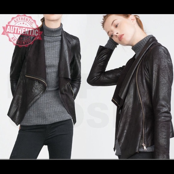 Zara Womens Faux Suede Jacket