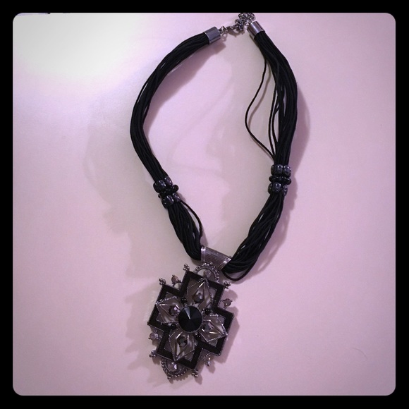 Black Gem Necklace *Perfect Halloween Accessory*