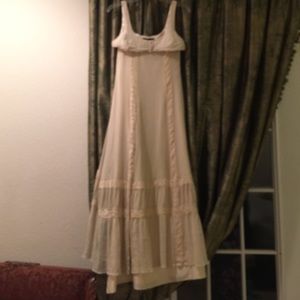 BCBG maxazria long off white dress
