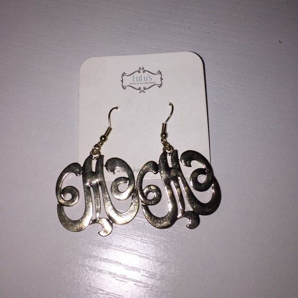 Monogram "M" earrings