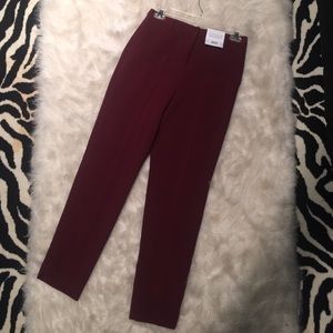 NWT Maroon Cigarette Trousers