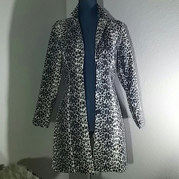 Dress coat leopard print