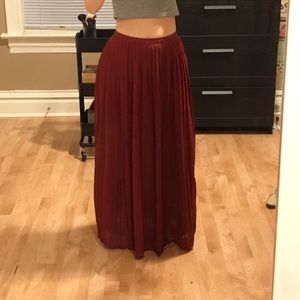 Sparkle & Fade Maroon Maxi Skirt from UO