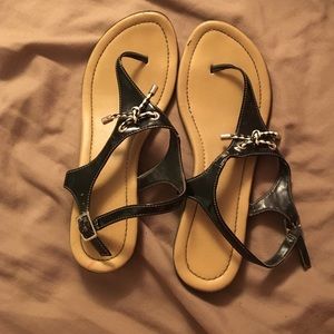 black sandals in good condition