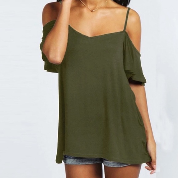 HOST PICK! Soft Sexy Off Cold-Shoulder Strappy T - Picture 4 of 7