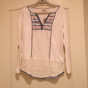 Lucky Brand Embroidered Chandler Top