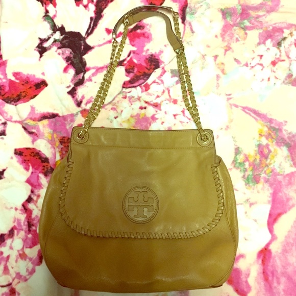 Tory Burch Camel Leather Purse