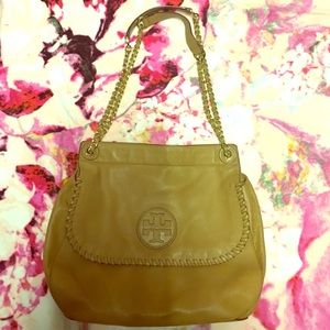 Tory Burch Camel Leather Purse
