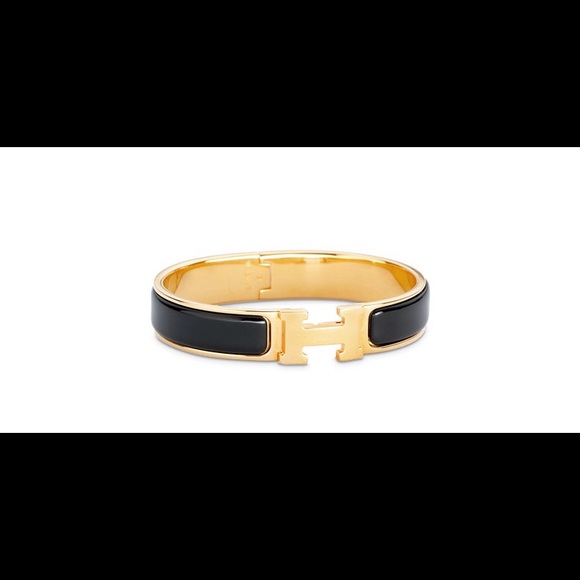 AUTHENTIC Hermes Black & Gold bracelet