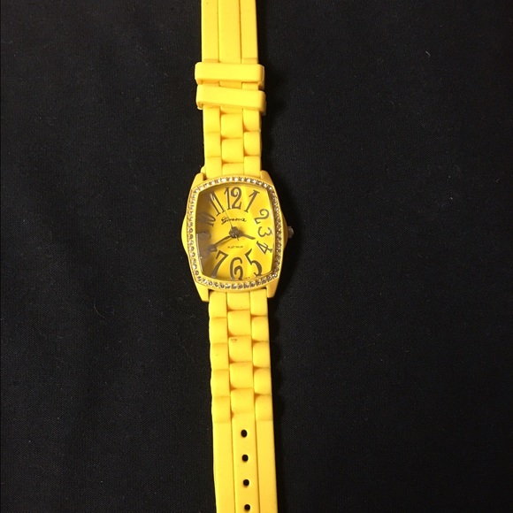 Yellow Geneva watch