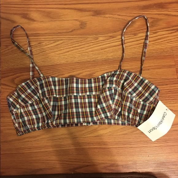 calvin klein plaid bralette
