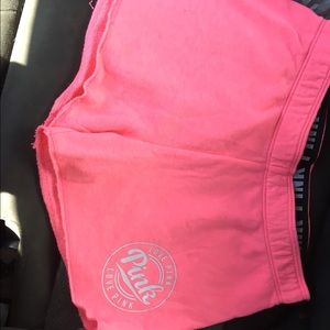 Pink and white xs shorts from pink