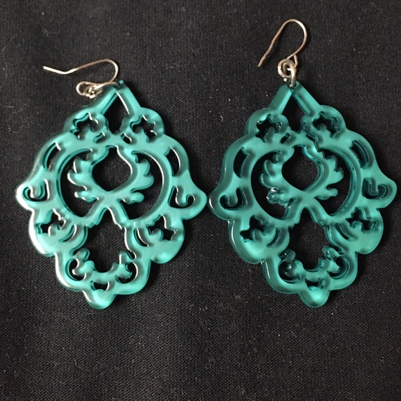 Teal earrings