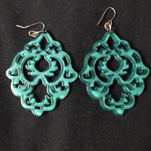 Teal earrings