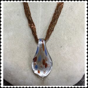 Murano glass pendant necklace