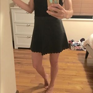 Club Monaco leather skirt