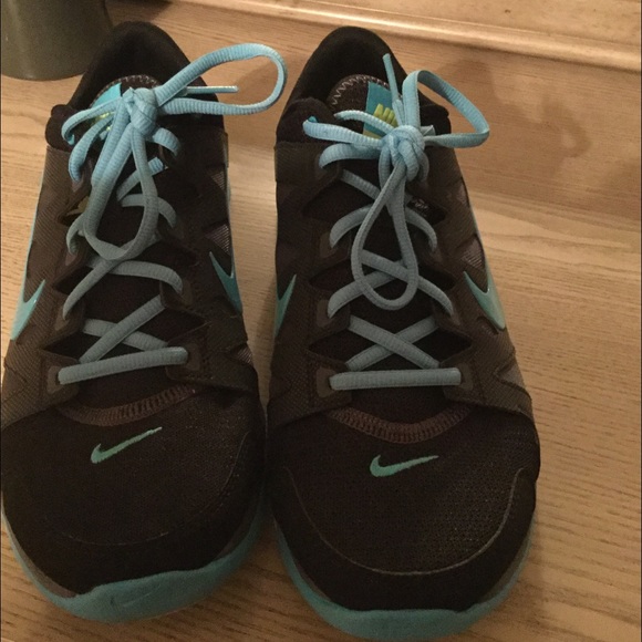 Blue and Black Nike Shoes