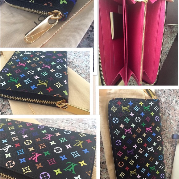 SOLDLouis Vuitton Black Multicolor Zippy Wallet - Picture 2 of 4