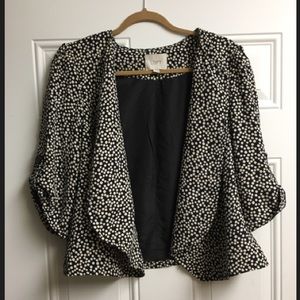 Loft Black and Tan polka dot blazer