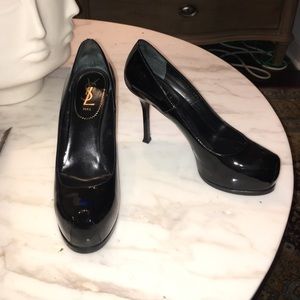 100% Authentic YSL Black Patent Pumps