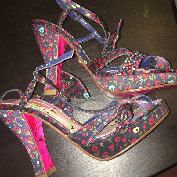 Betsey Johnson Floral Heels
