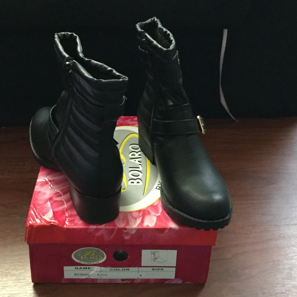 Black biker boots - Picture 4 of 4