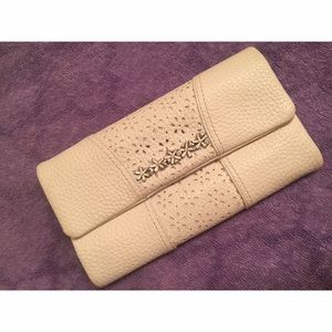 White leather wallet