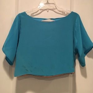 Silk blouse with open back 🎀