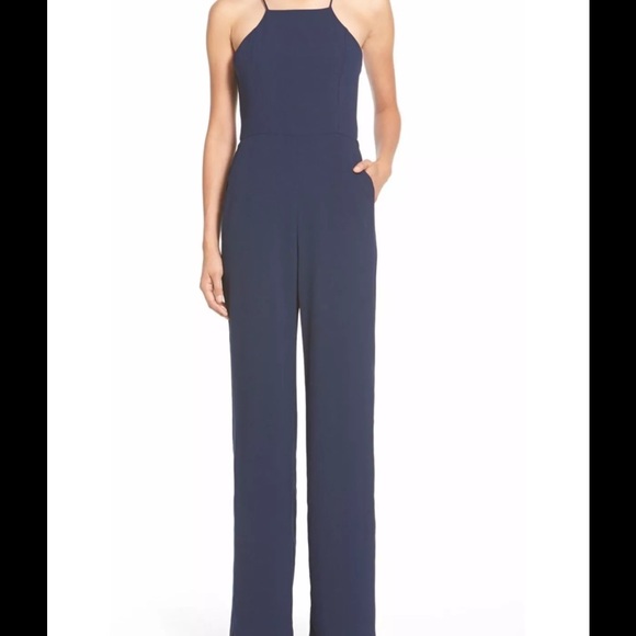 Wayf Pants - Wayf High Neck Jumpsuit Size Xs New Navy