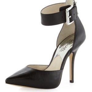 Brand new in box Black leather Michael Kors heels