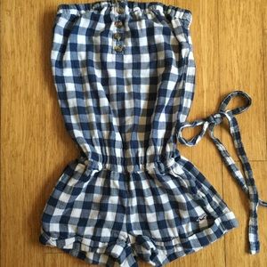 Hollister Checked Romper SIZE XS