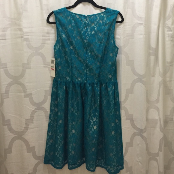 French Connection Teal Lace Dress size 12 nwt!! - Picture 2 of 3